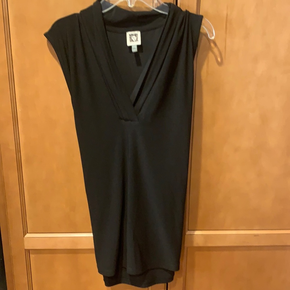 Ann Klein black sleeveless top size XL